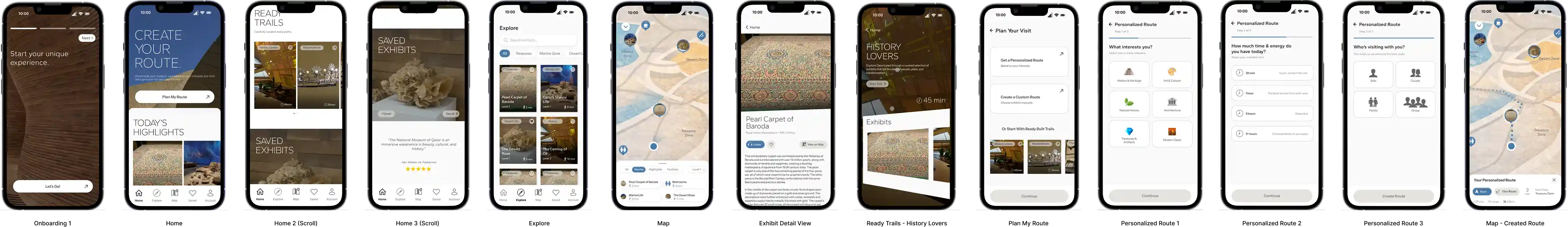 NMOQ app screens