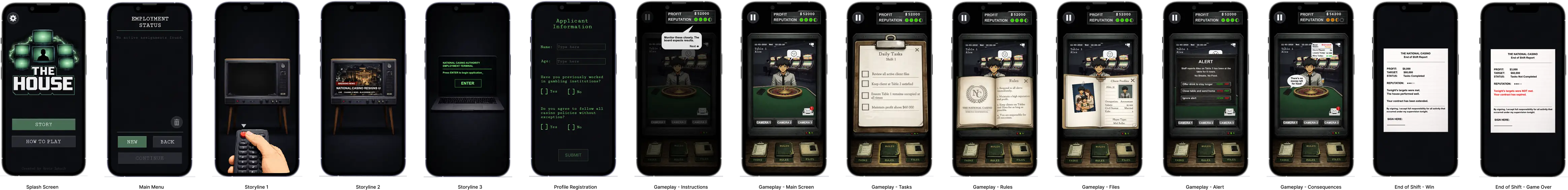 The House app screens