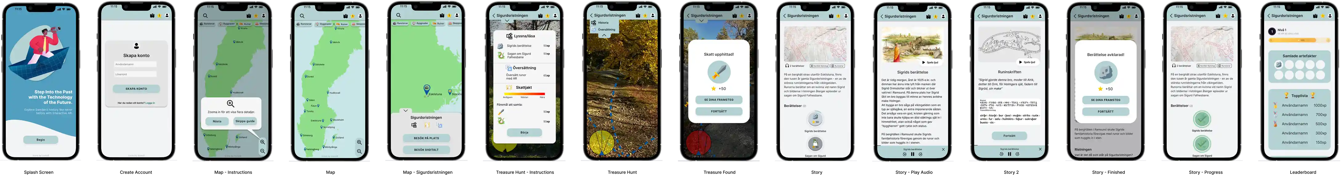 Turista app screens